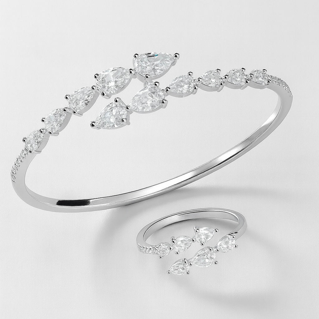 Pear - Cut Open Bangle Set